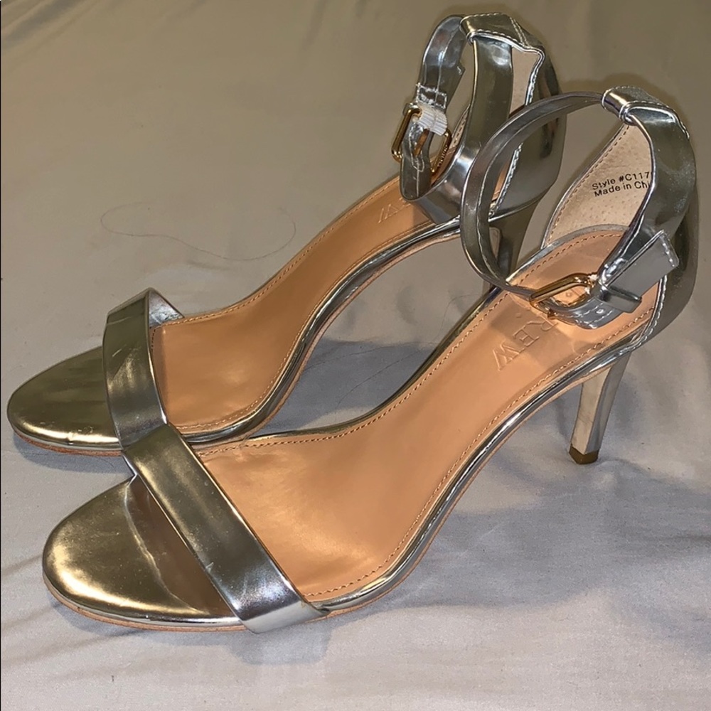 J.Crew silver stiletto
